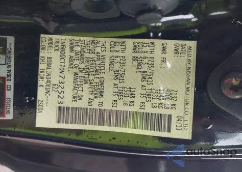 2013 Nissan Frontier S из США, поврежденный, VIN 1N6BD0CT7DN732523